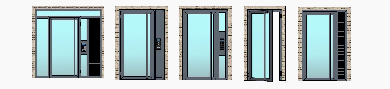 porte vitrée non coupe feu configurations