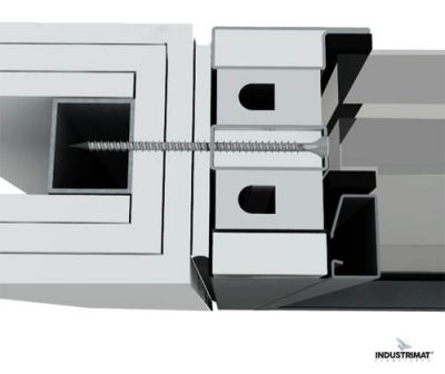 detail chassis vitre coupe feu 120 sur cloison legere