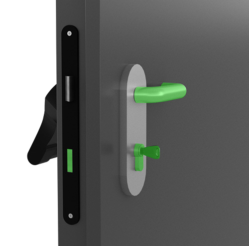 Serrure Antipanique fonction B - déverrouilleé