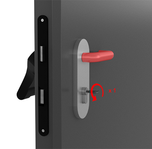Serrure Antipanique fonction B - verrouillée x 1