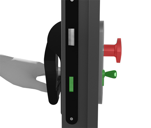 Serrure antipanique fonction E - action