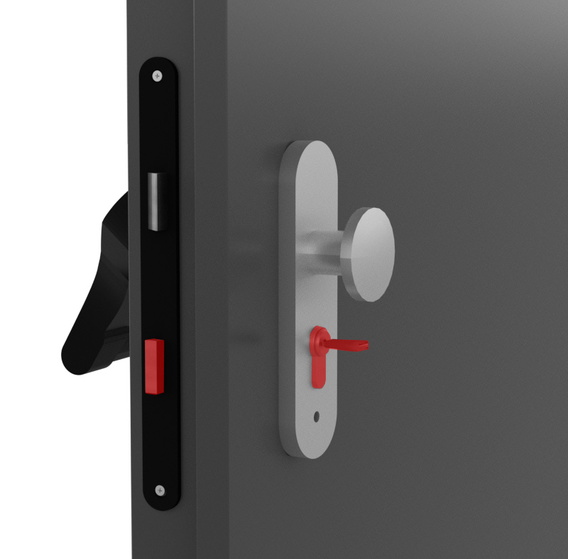 Serrure antipanique fonction E - verrouillage
